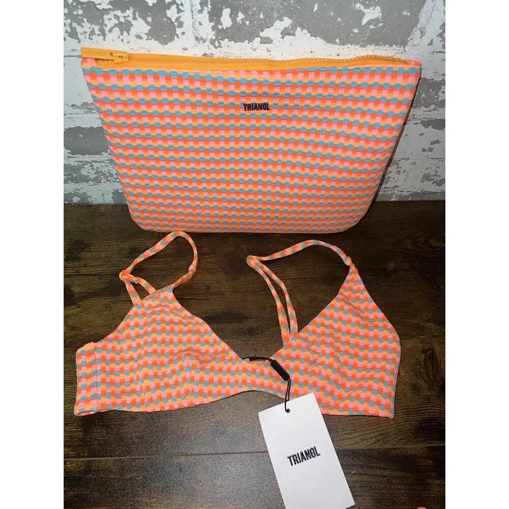 NWT! TRIANGL MAIA GARA Textured Scoop Bikini - Top Size S - Bottom Size M - Picture 3 of 12